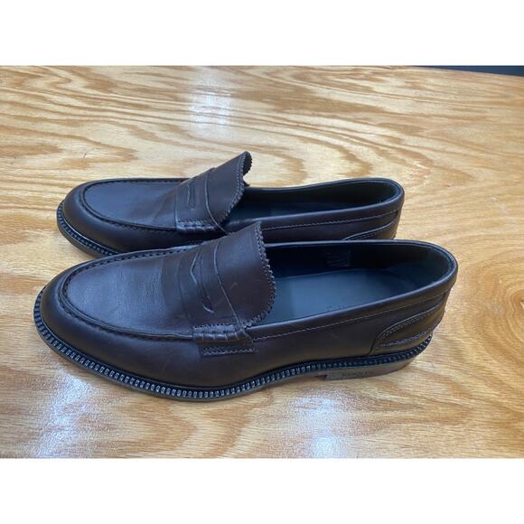 Vinny's Townee Penny Brown Leather Loafers Womens Round Moc Toe Size 42 (L1) - Picture 7 of 8
